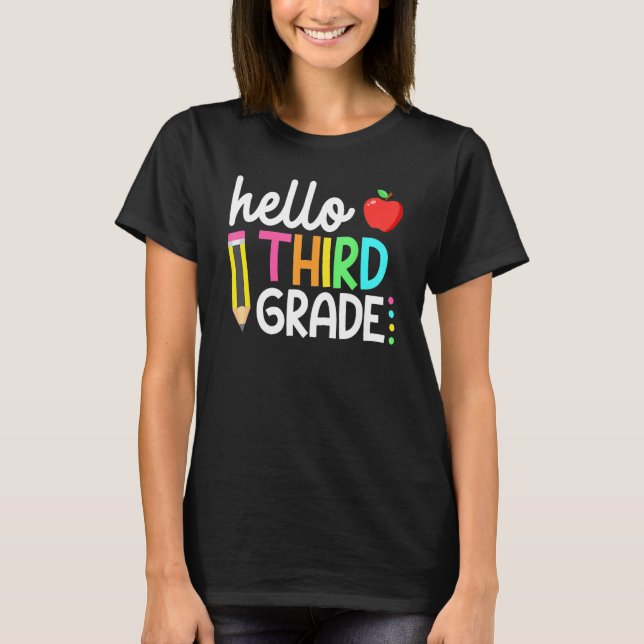 Hello Third Grade Team 3rd Grade Back To School Te T-Shirt (Vorderseite)