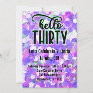Hello Thirty - Lila Einladung