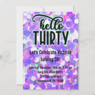 Hello Thirty - Lila Einladung