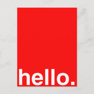 HELLO Typografy Greeting Postkarte