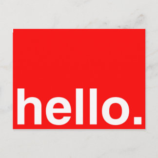 HELLO Typografy Greeting Postkarte
