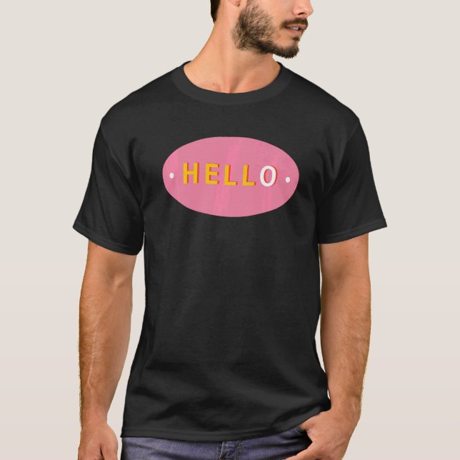 HELLO Vintage Vibes T-Shirt (Vorderseite)