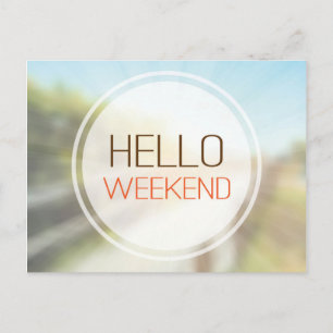 Hello Weekend 2 Postkarte