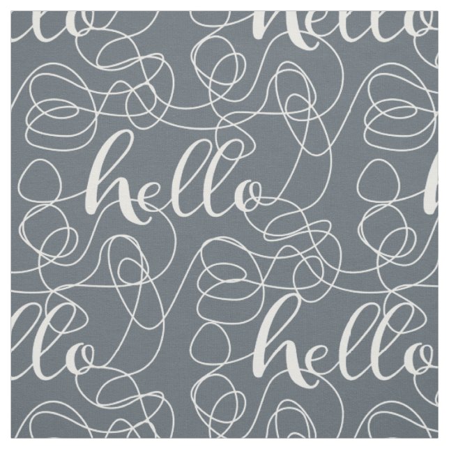 HELLO-weißes, nahtloses Muster mit LINES Stoff (Muster)