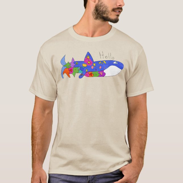 "Hello Whale" T-Shirt (Vorderseite)