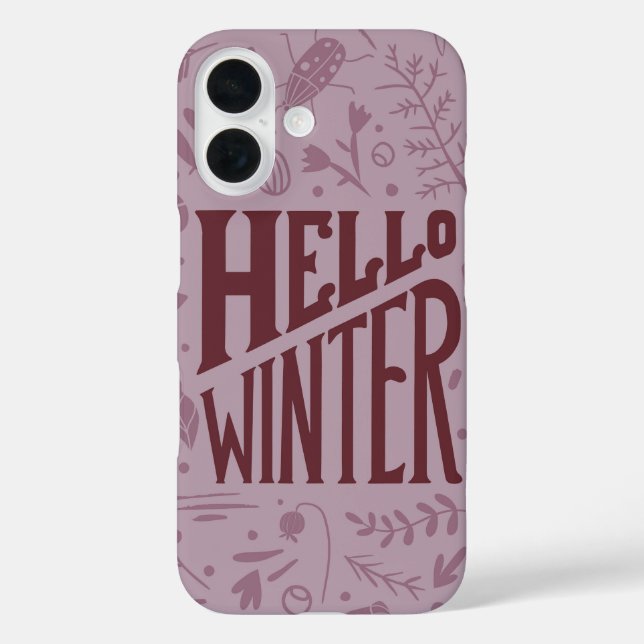 Hello Winter Botanical Case-Mate iPhone Hülle (Rückseite)