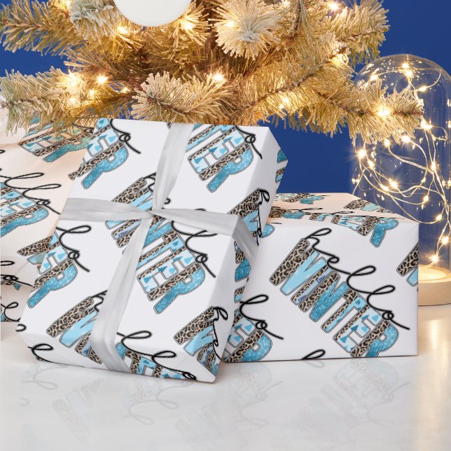 Hello Winter Customize Geschenkpapier (Feiertage)