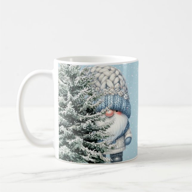 Hello Winter Gnome Keramik Tasse (Links)