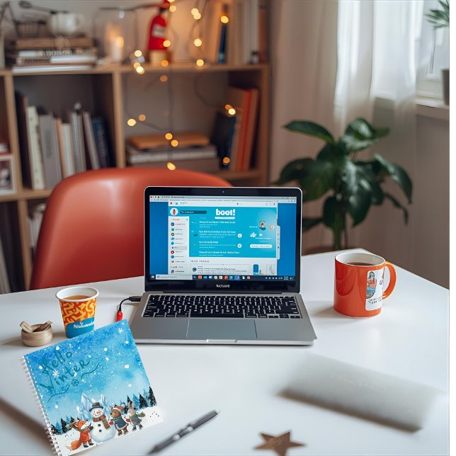 Hello Winter Hardcover Spiral Notebook Notizbuch (Von Creator hochgeladen)