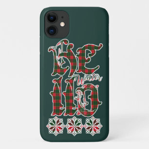 Hello Winter Holiday Letters, Scotland Pattern Case-Mate iPhone Hülle