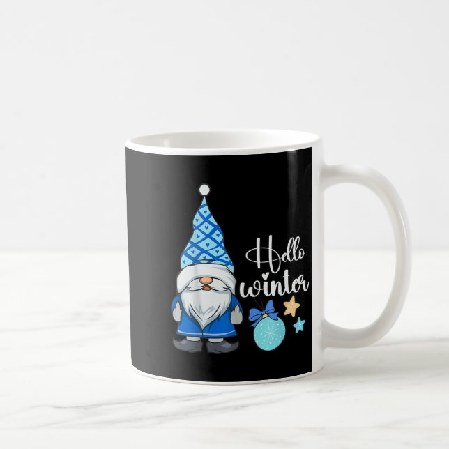 Hello Winter, Nordic Christmas Gnome  Kaffeetasse (Rechts)