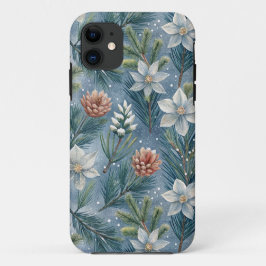 Hello Winter Pines & Flowers Case-Mate iPhone Hülle