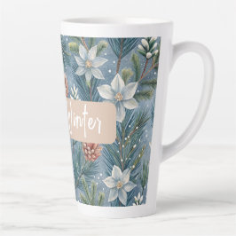 Hello Winter Pines & Flowers Milchtasse