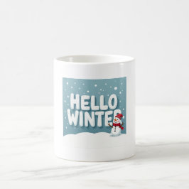 Hello Winter Snowman Mug Kaffeetasse