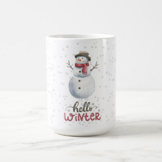 "Hello Winter" Snowman mug Kaffeetasse