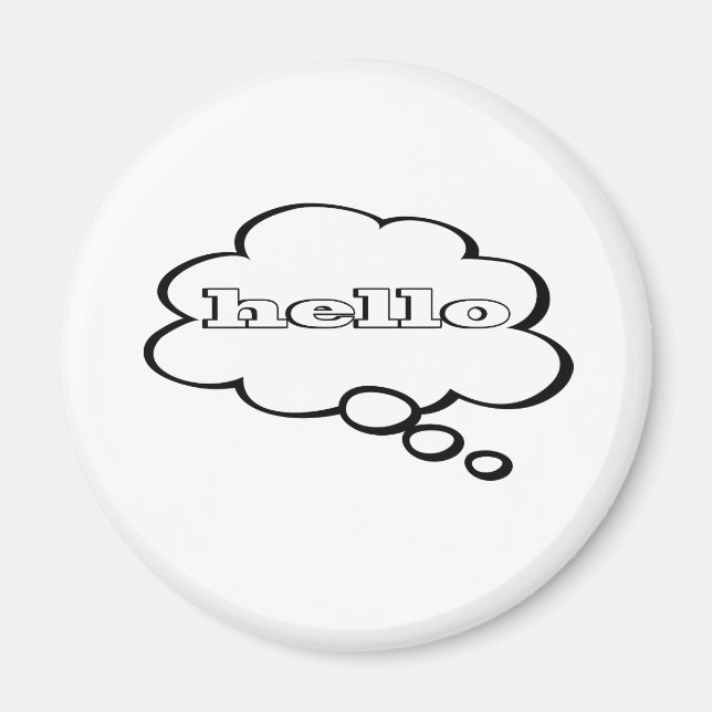 Hello Word Bubble Magnet (Vorne)