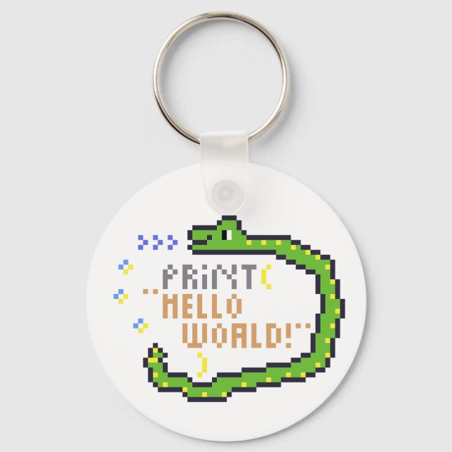 hello word en python! schlüsselanhänger (Vorderseite)