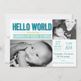 Hello World Birth Ankündigung