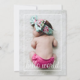 Hello World Birth Ankündigung