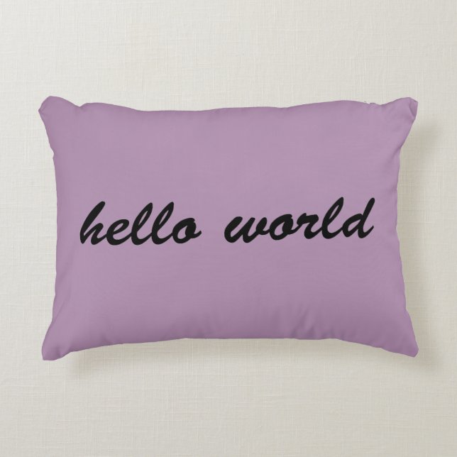 Hello World Kissen (Vorderseite)