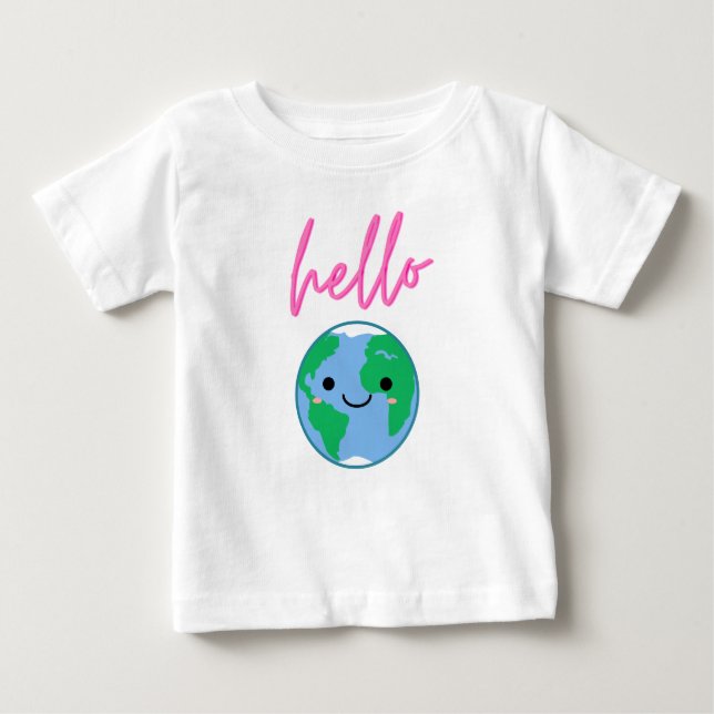 Hello World Niedlich Kids T - Shirt (Vorderseite)
