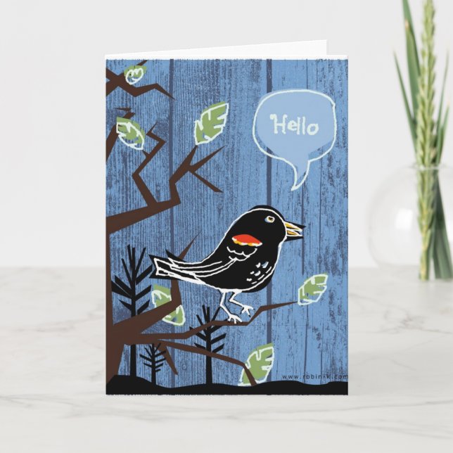 Helloblackbird Karte (Vorderseite)