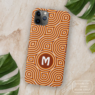 Hellorange Dunkelbraun Weiß Mittelalterliches Must iPhone 16 Pro Max Hülle