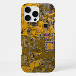 Hellorange Leiterplatten-Schaltungsdesign für IT-E iPhone 16 Pro Max Hülle