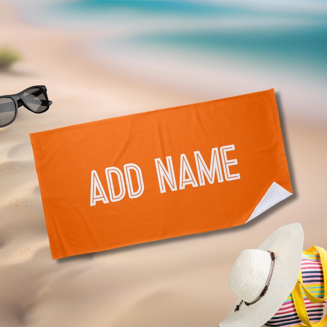 hellorange - personalisiert strandtuch (Von Creator hochgeladen)