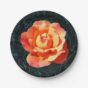 Hellorange Rose Pappteller