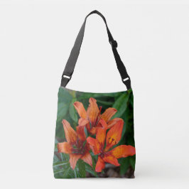 Hellorange Taglilien-Blüten Tragetaschen Mit Langen Trägern