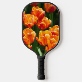 Hellorange Tulpen im Park Pickleball Schläger