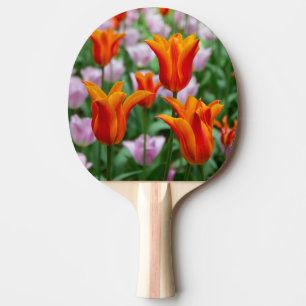 Hellorange Tulpen im Park Tischtennis Schläger