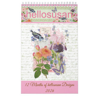 Hellosusan Designs 12 Monate Kalender 2026