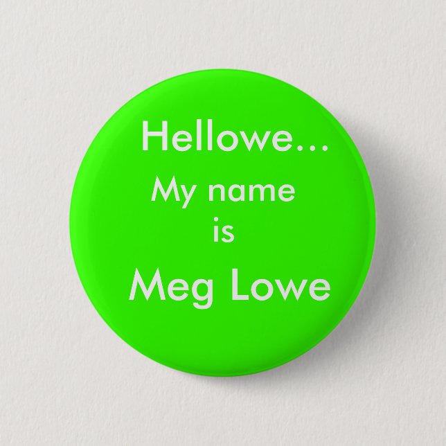 Hellowe…, Meg. Ohm Lowe, mein Name ist Button (Vorderseite)