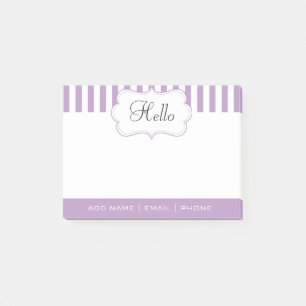Hellpurpurne Lavendel-Streifen - DIY Text Post-it Klebezettel