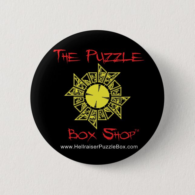 Hellraiser Puzzlespiel-Kasten Button (Vorderseite)