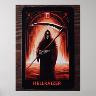 HellRaizer Sensenmann Tarot Card Poster