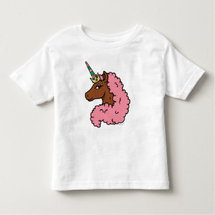 Hellrosa Afro Unicorn Kleinkind T-shirt