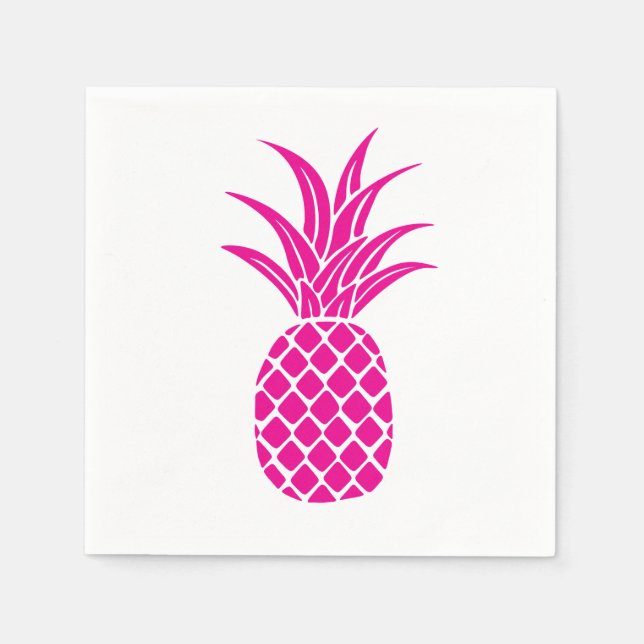 Hellrosa Ananas Napkin Serviette (Vorderseite)