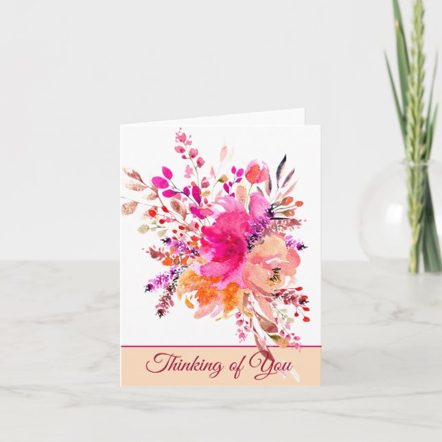 Hellrosa Aquarellblütenblüte individuell anpassbar (Vorderseite)