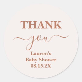 Hellrosa Babydusche Mädchen Klassische Rundsticker Runder Aufkleber