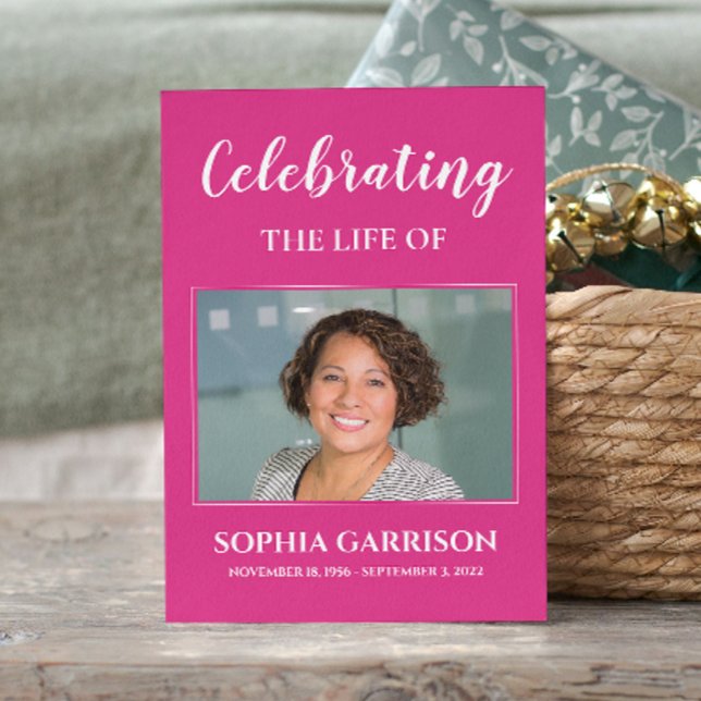 Hellrosa Beerenkarte mit Foto Begleitkarte (Von Creator hochgeladen)