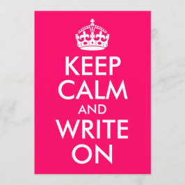 Hellrosa Behalte Ruhe und schreiben