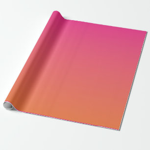 Hellrosa bis orange glänzende Solid Geschenkpapier