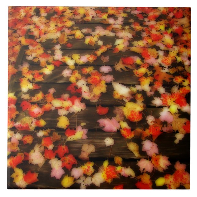 Hellrosa Blätter Fliese (Vorderseite)