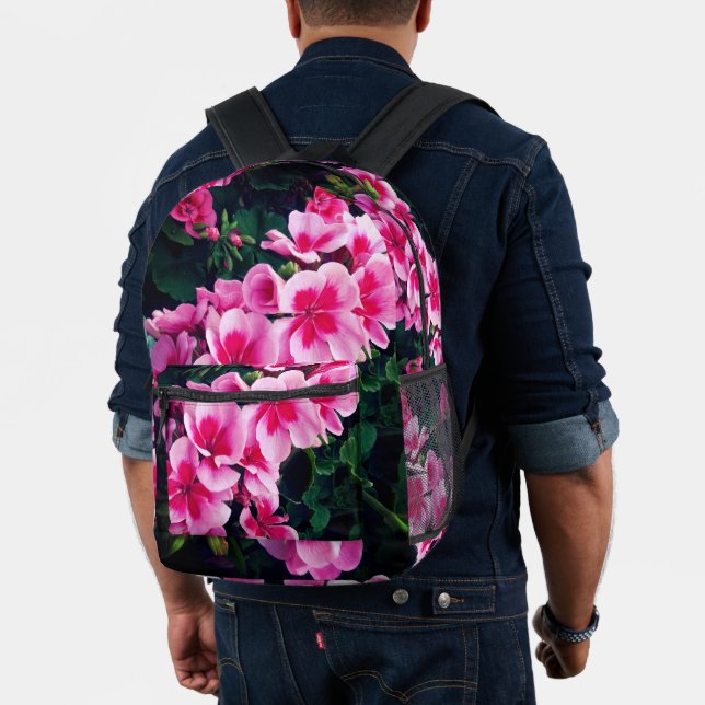 Hellrosa Blume Bedruckter Rucksack (Insitu (Modell))