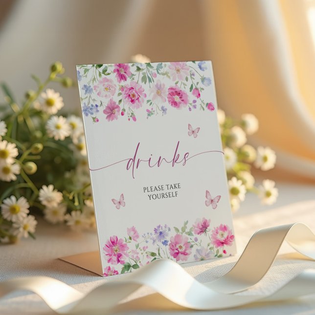 Hellrosa Blume Getränke Sockelschild (Von Creator hochgeladen)