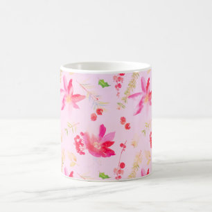 Hellrosa Blume Kaffeetasse