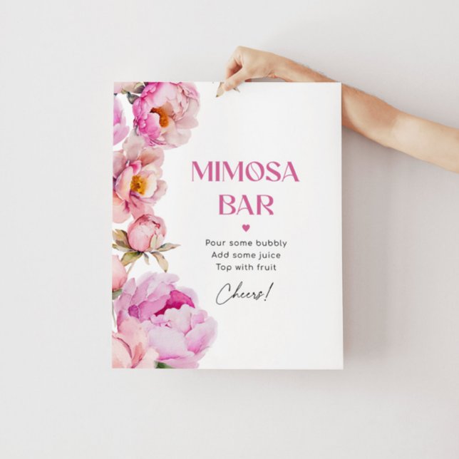 Hellrosa Blumenperle Bridal mimosa Bar Poster (Von Creator hochgeladen)